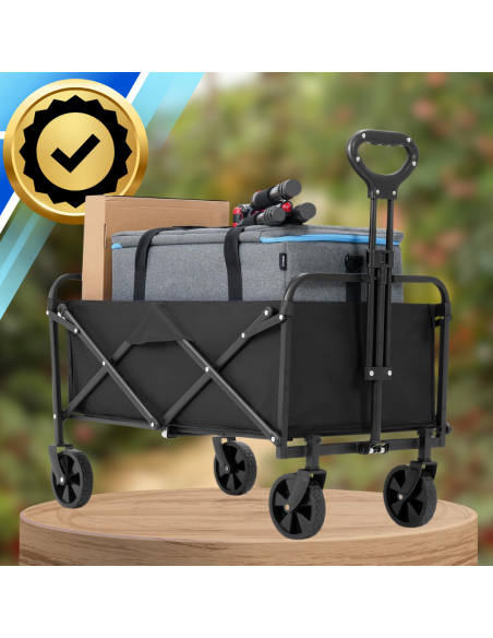 DUŻY SKŁADANY WÓZEK TURYSTYCZNY PLAŻOWY TRANSPORTOWY CAMPING PRZYCZEPKA