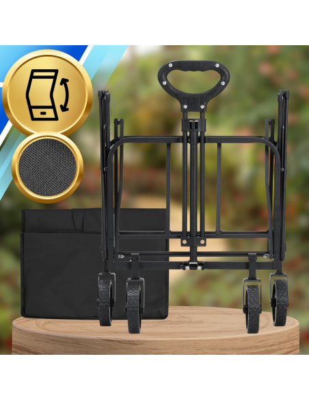 DUŻY SKŁADANY WÓZEK TURYSTYCZNY PLAŻOWY TRANSPORTOWY CAMPING PRZYCZEPKA