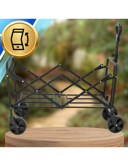 DUŻY SKŁADANY WÓZEK TURYSTYCZNY PLAŻOWY TRANSPORTOWY CAMPING PRZYCZEPKA