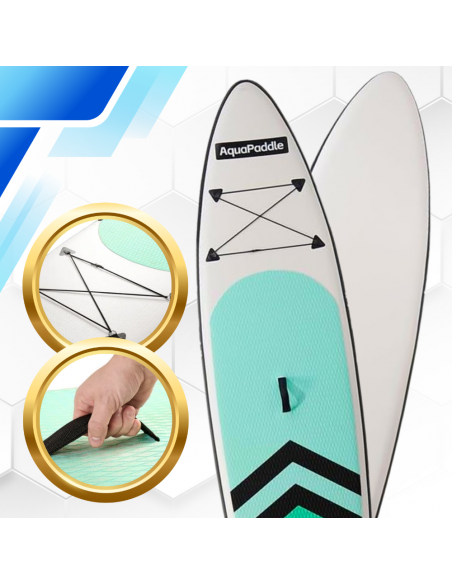 Deska SUP 320 cm AquaPaddle Zestaw Paddleboard + Wiosło + Pompka + Plecak 180 kg