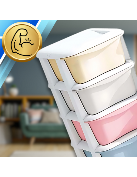 REGAŁ SZAFKA NA ZABAWKI DOKUMENTY UBRANIA POJEMNIK PLASTIKOWY NA KÓŁKACH