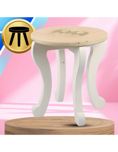 Drewniana toaletka z taboretem i...