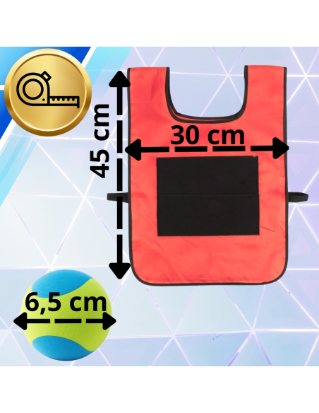 Gra zręcznościowa kamizelka na rzep + piłki miękkie dla dzieci