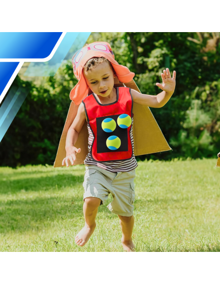 Gra zręcznościowa kamizelka na rzep + piłki miękkie dla dzieci
