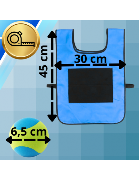 Gra zręcznościowa kamizelka na rzep + piłki miękkie dla dzieci