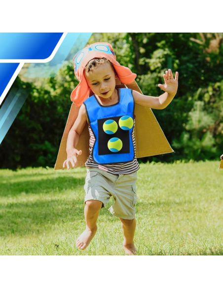 Gra zręcznościowa kamizelka na rzep + piłki miękkie dla dzieci