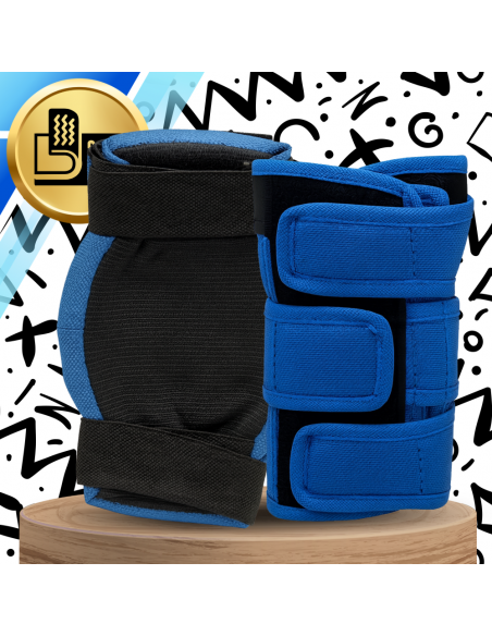 Zestaw ochraniaczy ochraniacze na rolki rower dla dzieci 6 el. rozmiar XS NIEBIESKIE