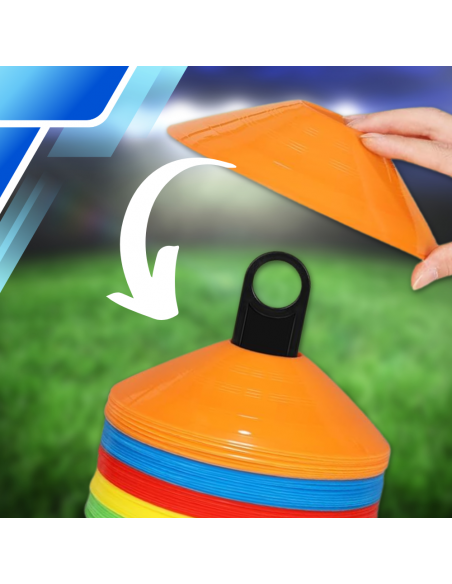 PACHOŁKI TRENINGOWE GRZYBKI PIŁKARSKIE ELASTYCZNE DO PIŁKI NOŻNEJ 50 SZT