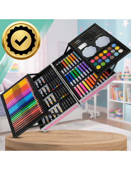 ZESTAW DO MALOWANIA DLA DZIECI ARTYSTYCZNY PLASTYCZNY WALIZKA 145el jednorożec