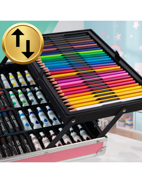 ZESTAW DO MALOWANIA DLA DZIECI ARTYSTYCZNY PLASTYCZNY WALIZKA 145el jednorożec