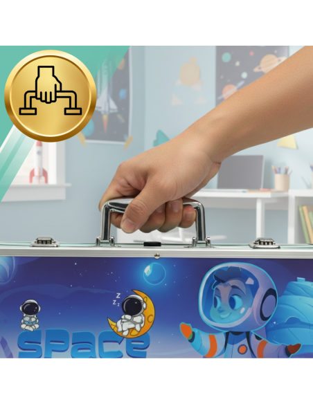 ZESTAW DO MALOWANIA DLA DZIECI ARTYSTYCZNY PLASTYCZNY WALIZKA 145el kosmos