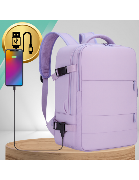 PLECAK DO SAMOLOTU PODRÓŻNY WIZZAIR 40x30x20 BAGAŻ PODRĘCZNY KABINOWY USB