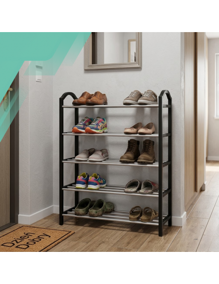 SZAFKA NA BUTY OBUWIE PÓŁKA REGAŁ STOJAK LOFTOWY DO PRZEDPOKOJU CZARNY LOFT