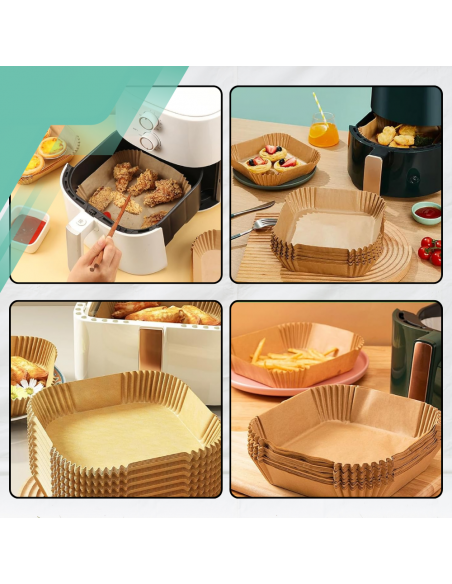 PAPIER DO PIECZENIA WKŁADKI DO FRYTKOWNICY POWIETRZNEJ AIR FRYER x50