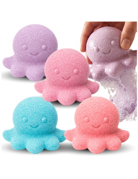 KULA DO KĄPIELI OŚMIORNICA MUSUJĄCA BOMBA DLA DZIECI I DOROSŁYCH 4 SZT