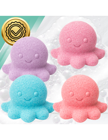 KULA DO KĄPIELI OŚMIORNICA MUSUJĄCA BOMBA DLA DZIECI I DOROSŁYCH 4 SZT