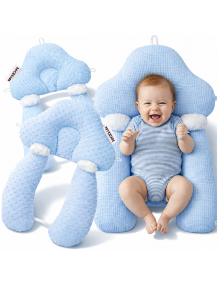 PODUSZKA NICEkids DLA DZIECKA NIEMOWLĄT REGULOWANA DWUSTRONNA STABILIZUJĄCA  „gniazdko"  ERGONOMICZNA NIEBIESKA
