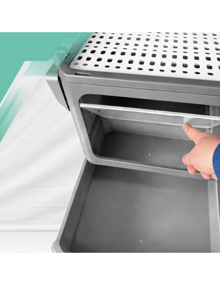 DUŻA KUWETA DLA KOTA Z SZUFLADĄ ŁOPATKĄ ZAMKNIĘTA SKŁADANA