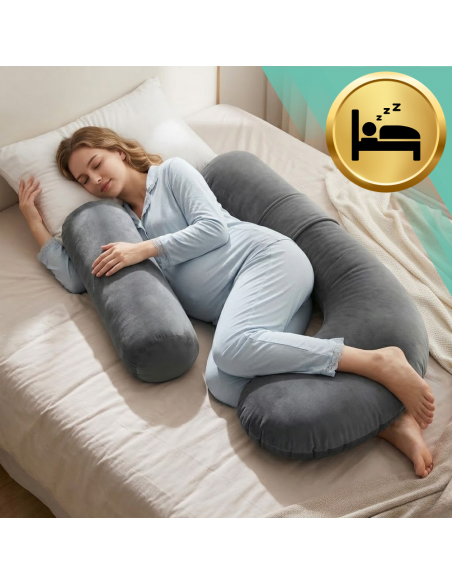 PODUSZKA DLA KOBIET W CIĄŻY CIĄŻOWA DO SPANIA TYPU H NICEKIDS