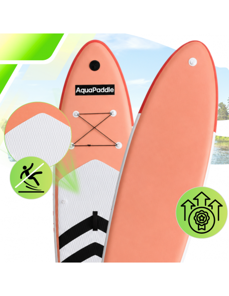 Deska SUP 320 cm AquaPaddle Zestaw Paddleboard + Wiosło + Pompka + Plecak 180 kg
