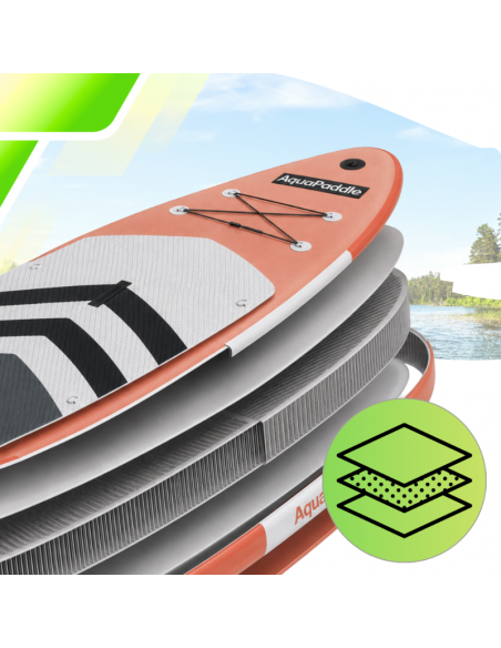 Deska SUP 320 cm AquaPaddle Zestaw Paddleboard + Wiosło + Pompka + Plecak 180 kg