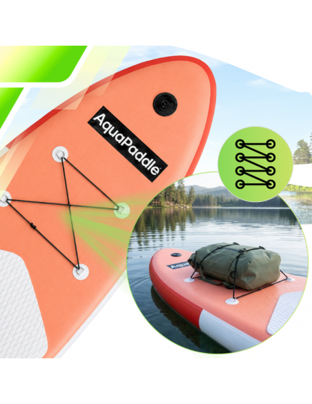 Deska SUP 320 cm AquaPaddle Zestaw Paddleboard + Wiosło + Pompka + Plecak 180 kg