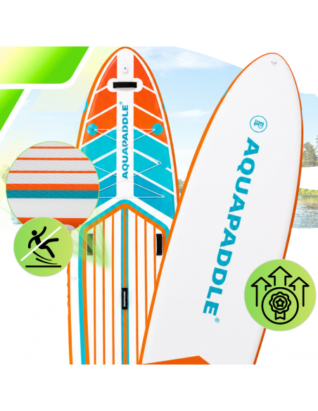 Deska SUP AquaPaddle 355x82x15 cm wiosło pompka zestaw plecak 200 kg