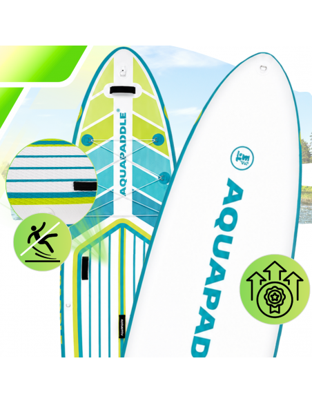 Deska SUP AquaPaddle 355x82x15 cm wiosło pompka zestaw plecak 200 kg