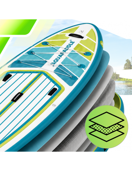 Deska SUP AquaPaddle 355x82x15 cm wiosło pompka zestaw plecak 200 kg