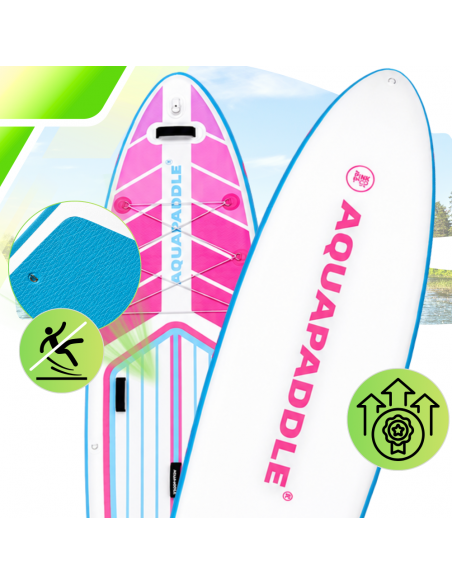Deska SUP AquaPaddle 355x82x15 cm wiosło pompka zestaw plecak 200 kg
