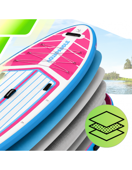 Deska SUP AquaPaddle 355x82x15 cm wiosło pompka zestaw plecak 200 kg