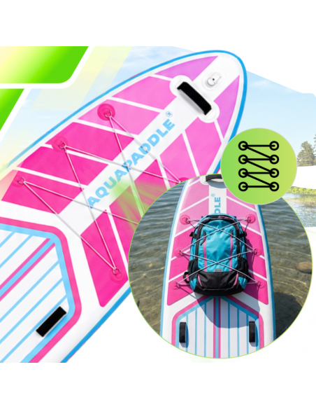 Deska SUP AquaPaddle 355x82x15 cm wiosło pompka zestaw plecak 200 kg