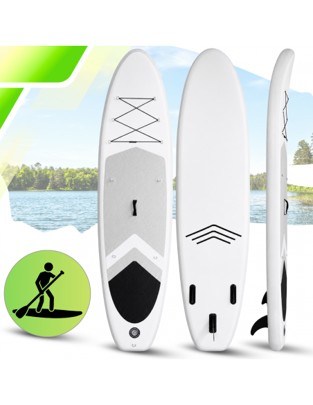 Deska SUP AquaPaddle 335x84x15 cm wiosło pompka zestaw plecak 180 kg