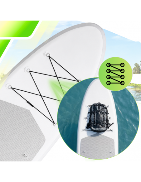 Deska SUP AquaPaddle 335x84x15 cm wiosło pompka zestaw plecak 180 kg