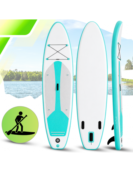 Deska SUP AquaPaddle 335x84x15 cm wiosło pompka zestaw plecak 180 kg