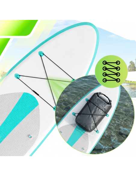Deska SUP AquaPaddle 335x84x15 cm wiosło pompka zestaw plecak 180 kg
