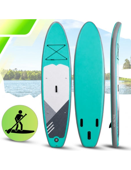 Deska SUP AquaPaddle 335x84x15 cm wiosło pompka zestaw plecak 180 kg