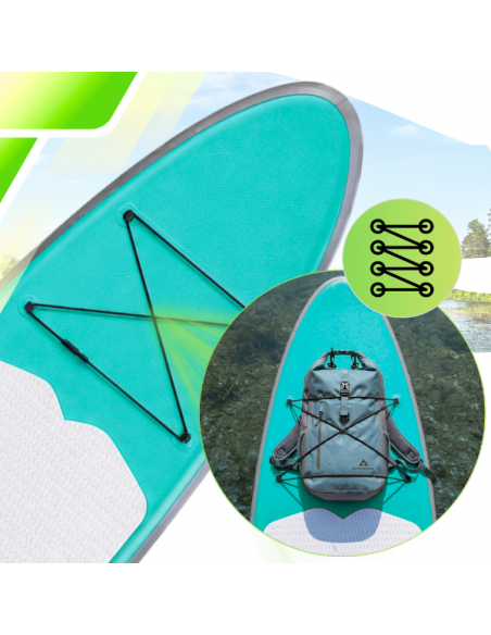 Deska SUP AquaPaddle 335x84x15 cm wiosło pompka zestaw plecak 180 kg