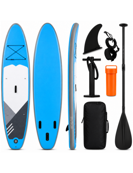 Deska SUP AquaPaddle 335x84x15 cm wiosło pompka zestaw plecak 180 kg