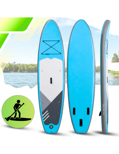 Deska SUP AquaPaddle 335x84x15 cm wiosło pompka zestaw plecak 180 kg