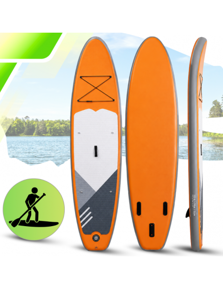 Deska SUP AquaPaddle 335x84x15 cm wiosło pompka zestaw plecak 180 kg