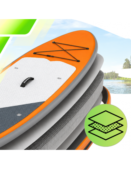 Deska SUP AquaPaddle 335x84x15 cm wiosło pompka zestaw plecak 180 kg
