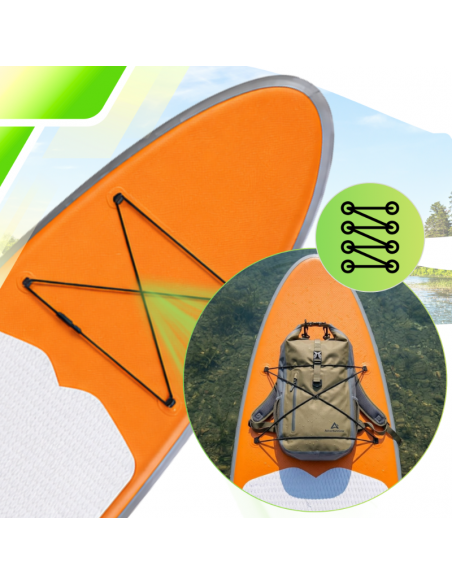 Deska SUP AquaPaddle 335x84x15 cm wiosło pompka zestaw plecak 180 kg