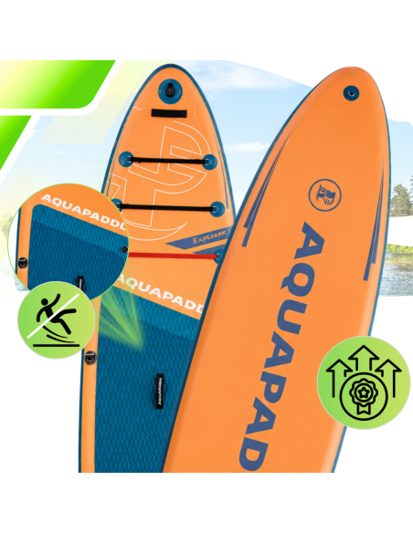 Deska SUP z siedziskiem AquaPaddle 335x84x15 cm wiosło pompka zestaw plecak
