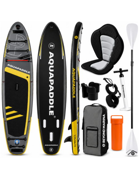 Deska SUP z siedziskiem AquaPaddle 335x84x15 cm wiosło pompka zestaw plecak