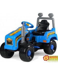 Ogromny niebieski traktor na pedały dla dzieci 
