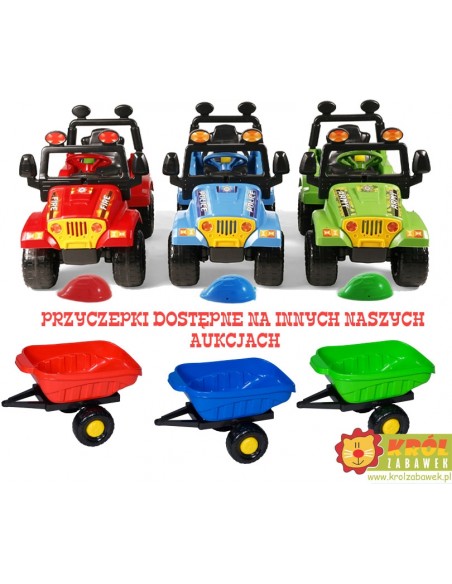 Duży samochód terenowy na pedały  JEEP - czerwony