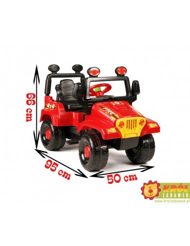 Duży samochód terenowy na pedały JEEP - niebieski