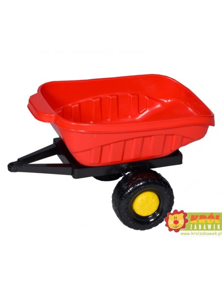 Czerwona przyczepka wywrotka