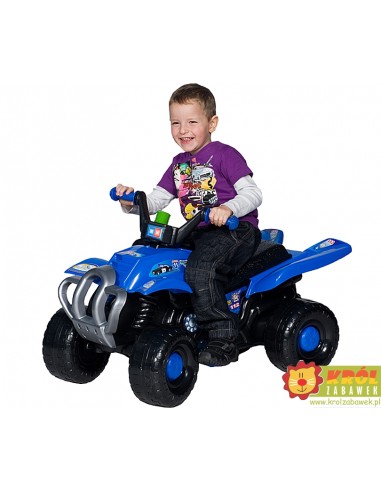 Duży Quad na pedały z kaskiem - niebieski